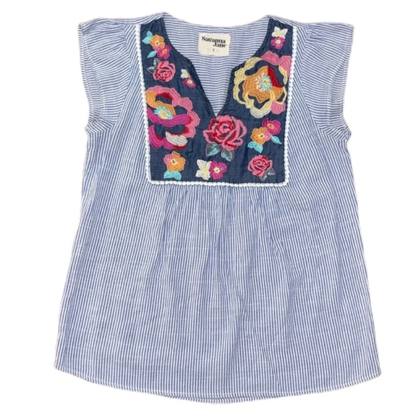 Cassiopeia Junanna blouse blue stripe main image 1